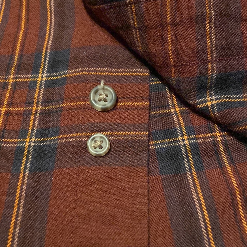 VIYELLA Size XXL Cotton/Wool Blend Button Down Plaid Shirt - Picture 6 of 7